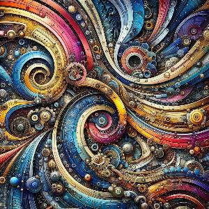 colorful abstract art poster with geometric shapes (18)